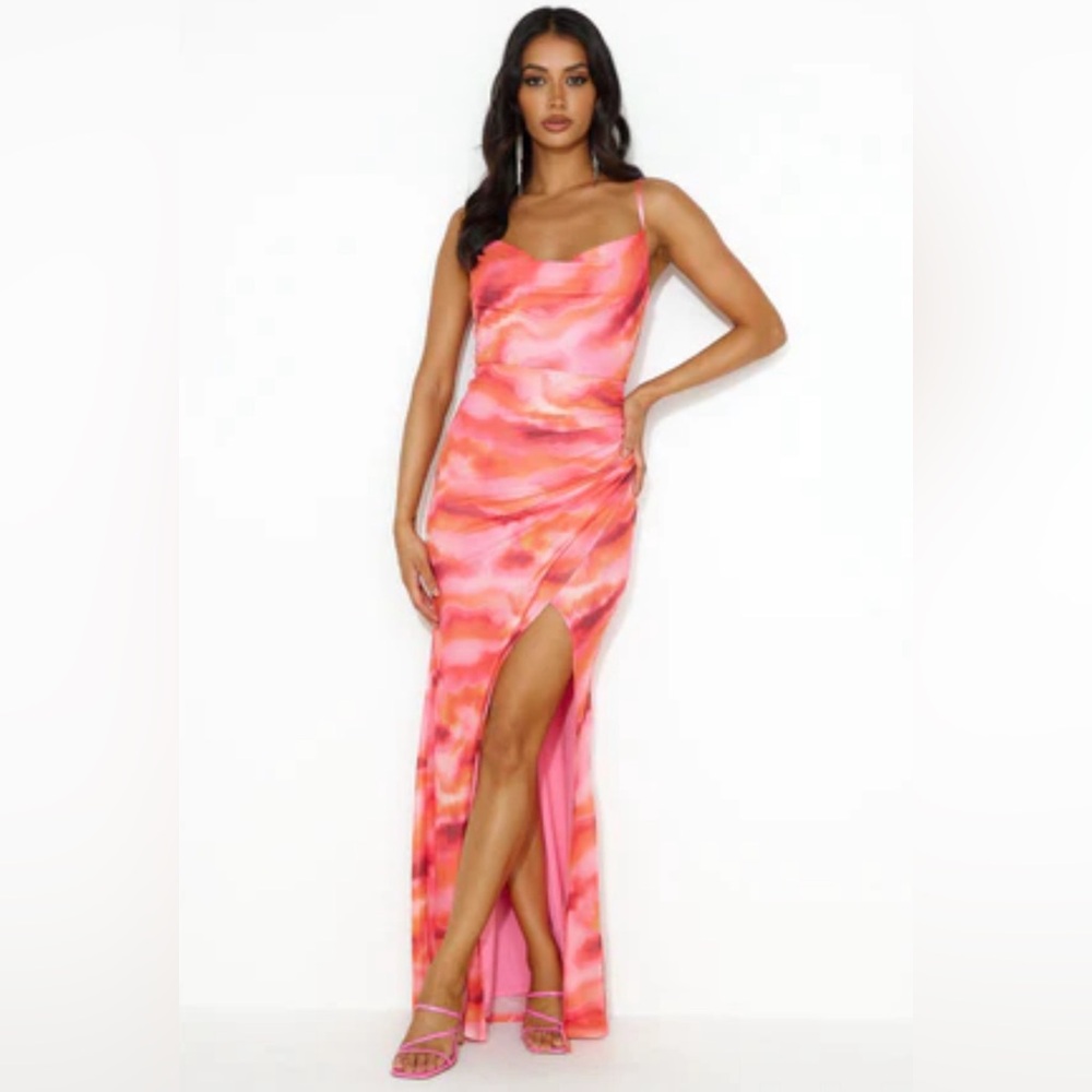 Hello Molly Dance Events Entrance Maxi Dress Pink - L